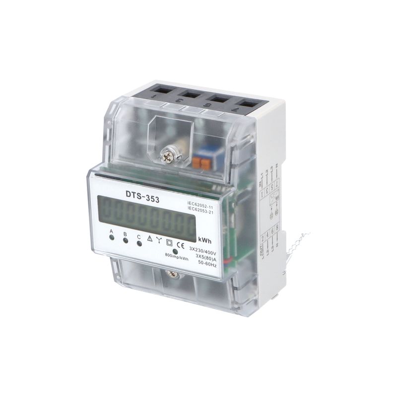 E-shop Eleman Elektroměr DTS 353-L 80A, 4,5mod., LCD, 3-fáz., 1-tar., podružný