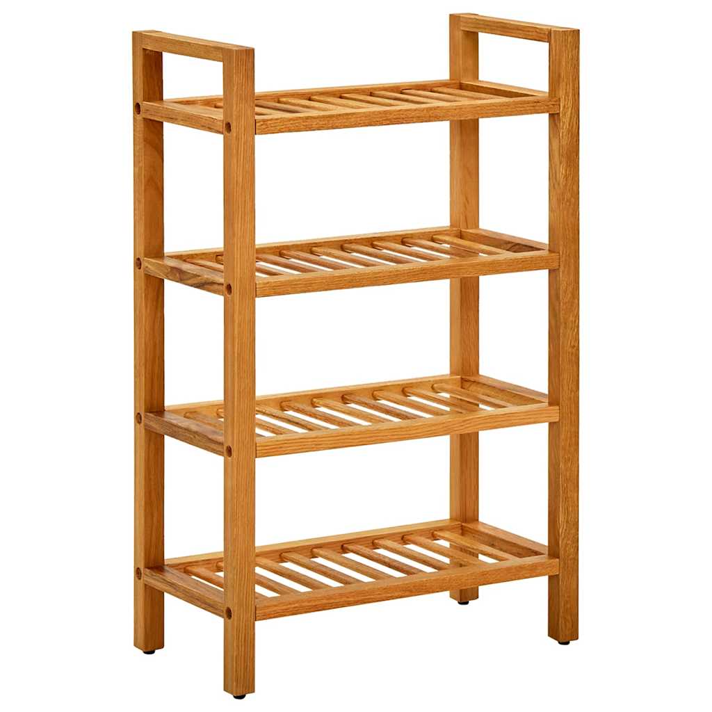 E-shop Multidom Regál na topánky so 4 policami 50x27x80 cm dubový masív
