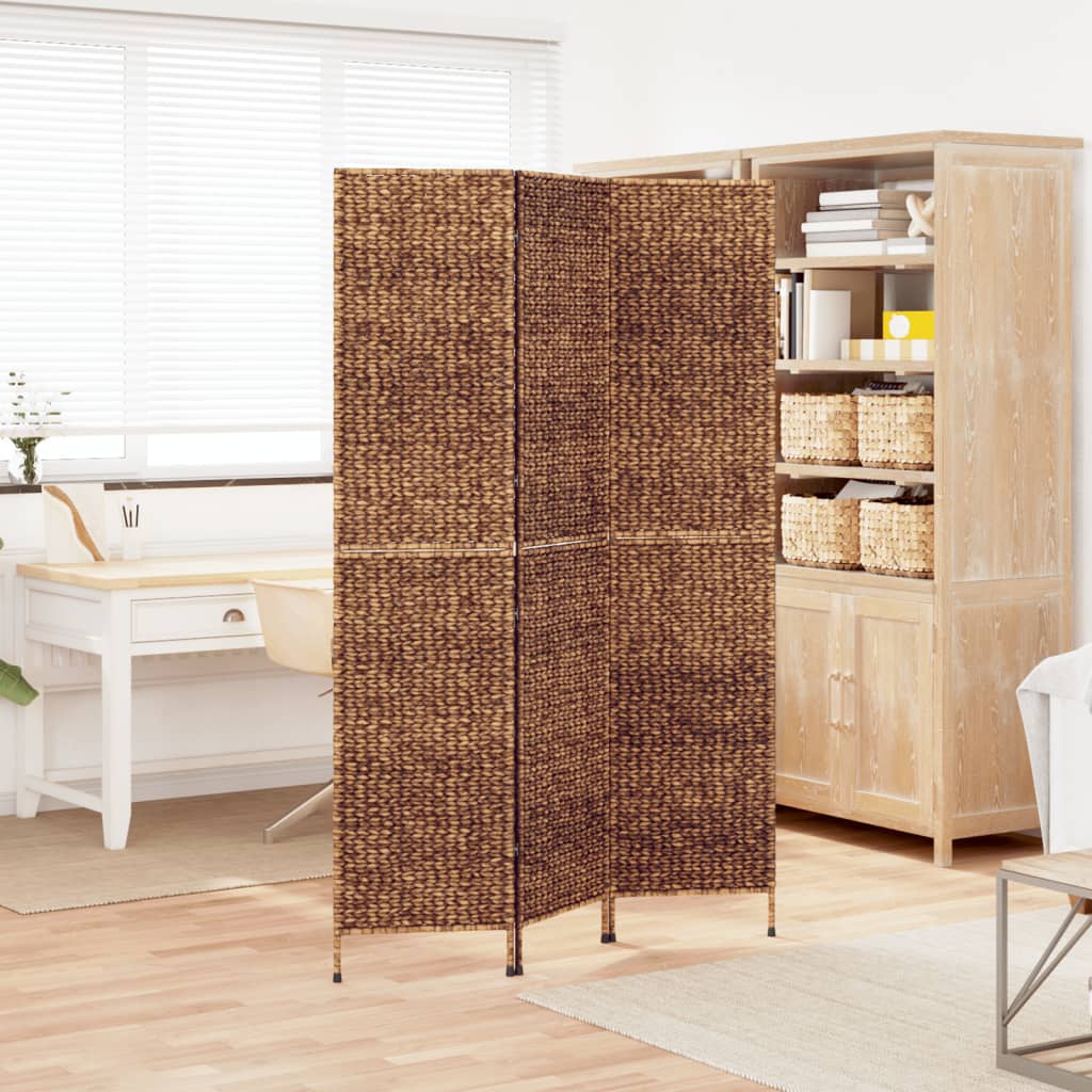 E-shop Multidom Paraván 3-panelový hnedý 122x180 cm vodný hyacint