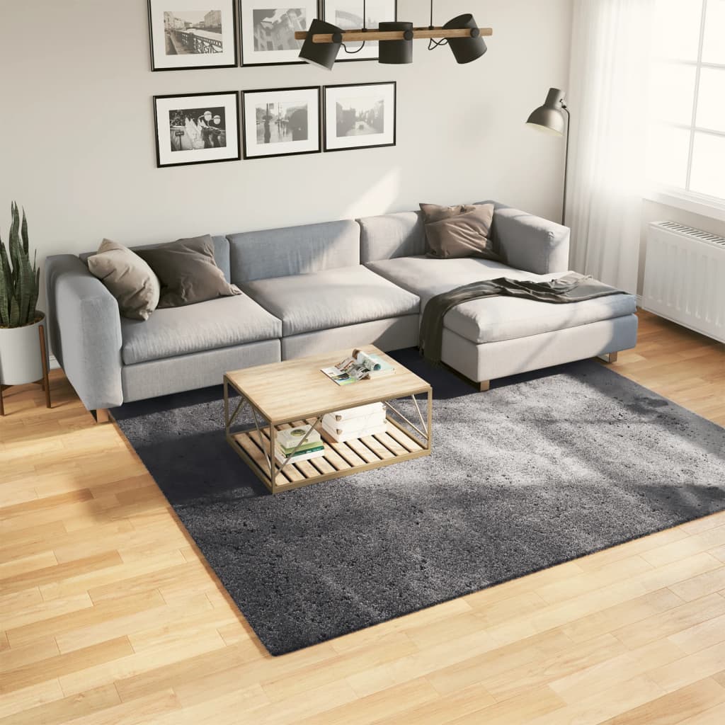 E-shop Multidom Koberec HUARTE krátky vlas mäkký umývateľný antracit 240x240 cm