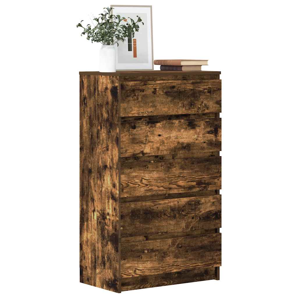E-shop Multidom Zásuvková skrinka dymový dub 60x36x103 cm spracované drevo