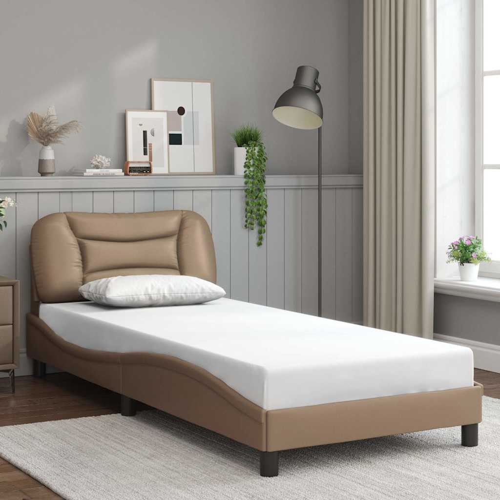E-shop Multidom Rám postele bez matraca Hvar kapučínový 90x200 cm umelá koža