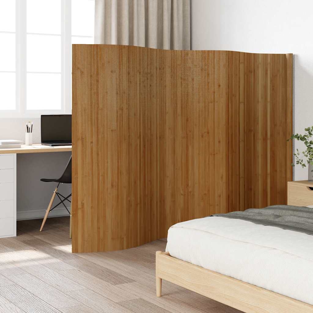 E-shop Multidom Paraván hnedý šírka 400 cm výška 165 cm bambus