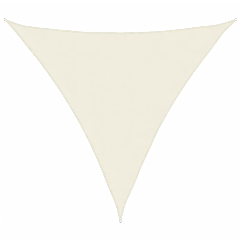 vidaXL Tieniaca plachta, oxford, trojuholníková 5x5x5 m, krémová