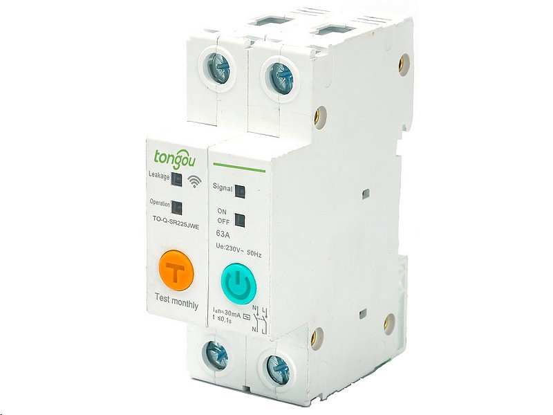 E-shop Jistič Tongou TO-Q-SR263JWE 230V/63A 2P s Wi-Fi ovládáním, na DIN lištu