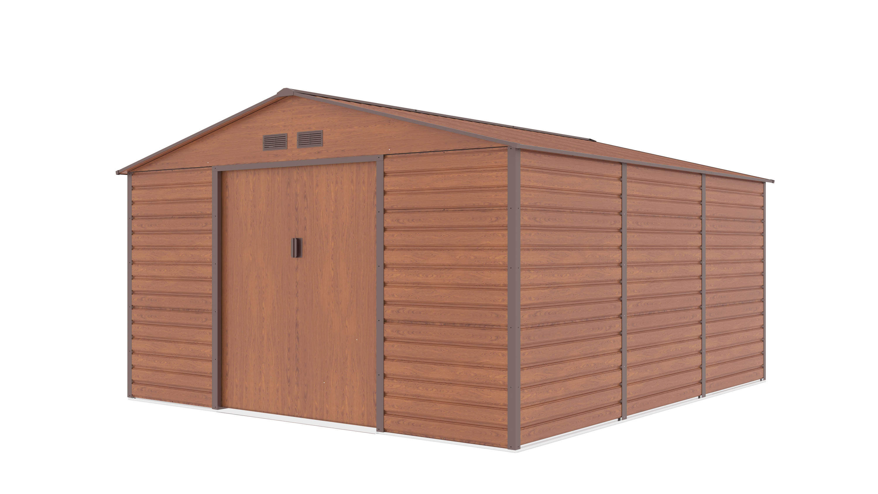 E-shop Záhradný domček G21 GAH 1300 - 340 x 382 cm, hnedý GAH-1300-ZNWW-2S0