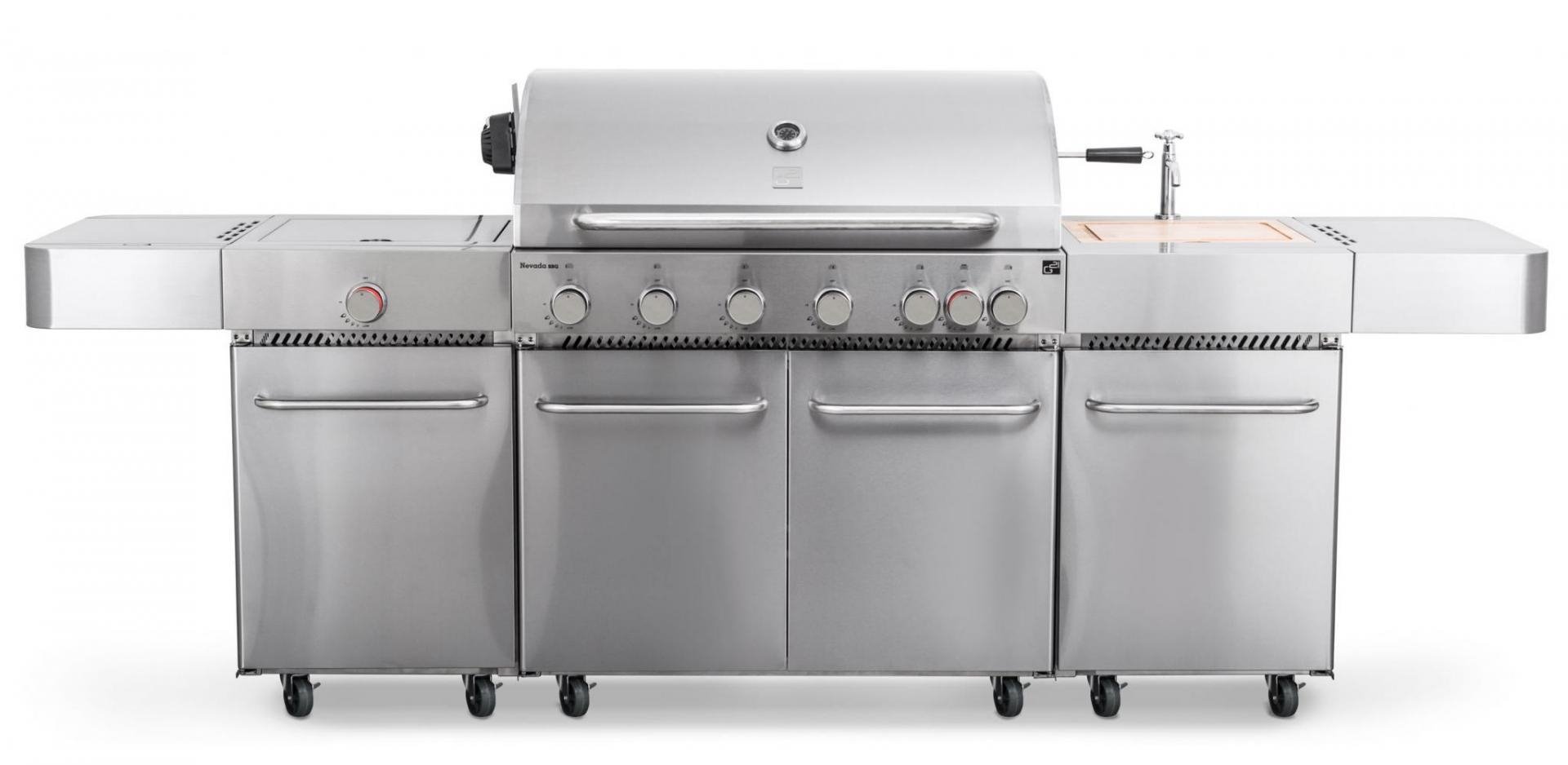 E-shop Plynový gril G21 Nevada BBQ kuchyňa Premium Line, 8 horákov + zadarmo redukčný ventil GA-BBQNVD