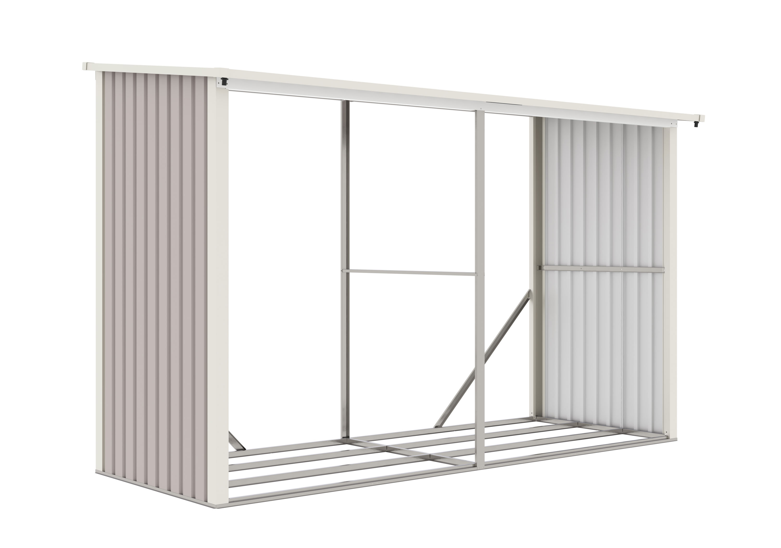 E-shop Prístrešok na drevo G21 WOH 682 - 302 x 119 cm, šedý GWS-683-GRY