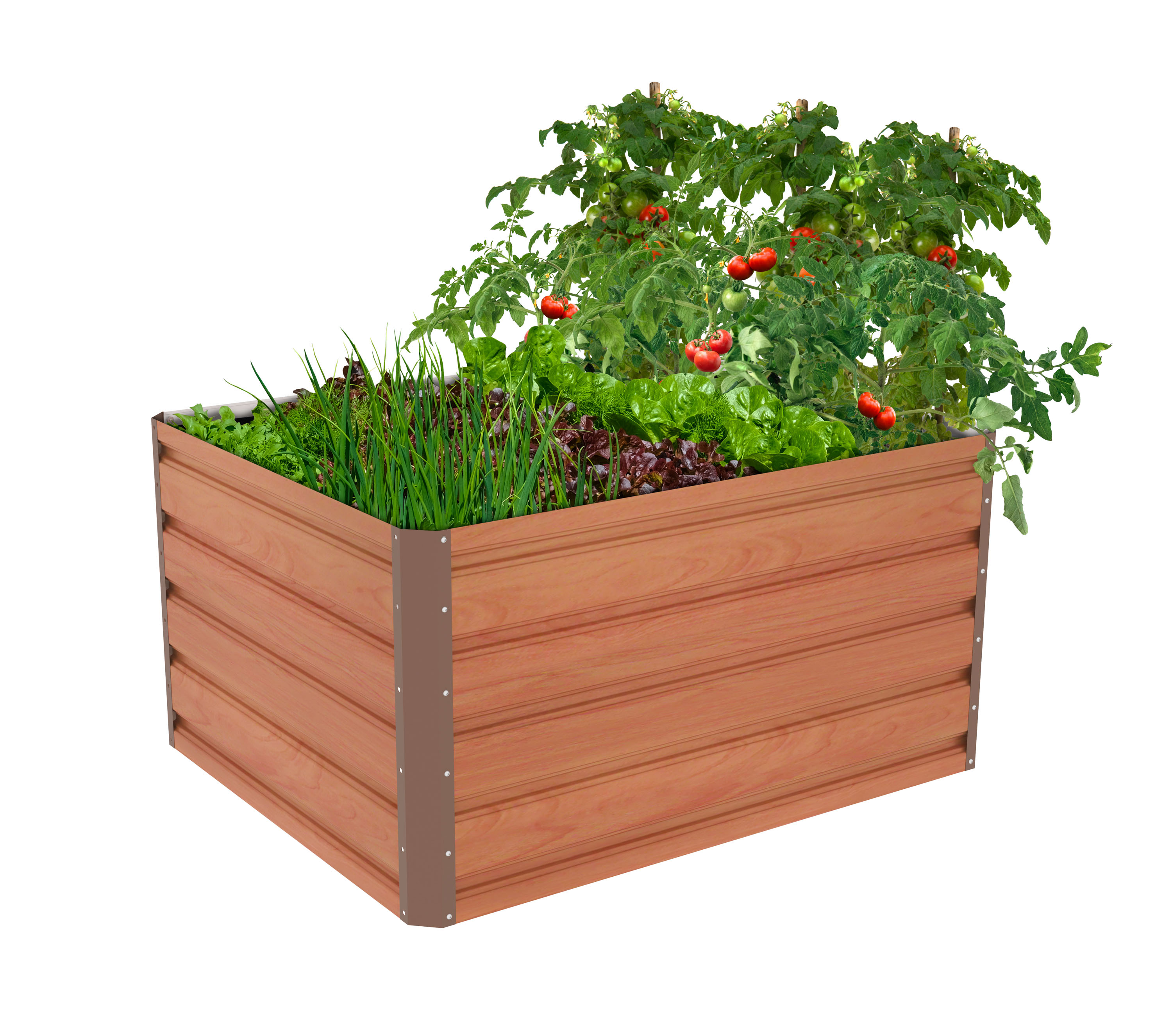 E-shop Vyvýšený záhon G21 Daisy 100 x 80 x 52 cm, plechový, hnedý GB-080-52-GWW