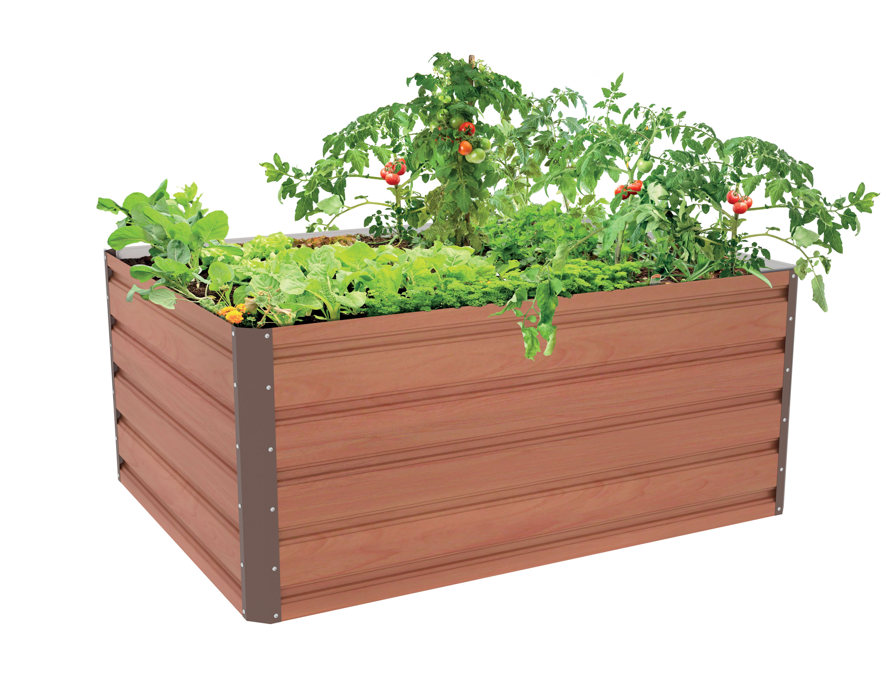 E-shop Vyvýšený záhon G21 Daisy 120 x 90 x 52 cm, plechový, hnedý GB-108-52-GWW