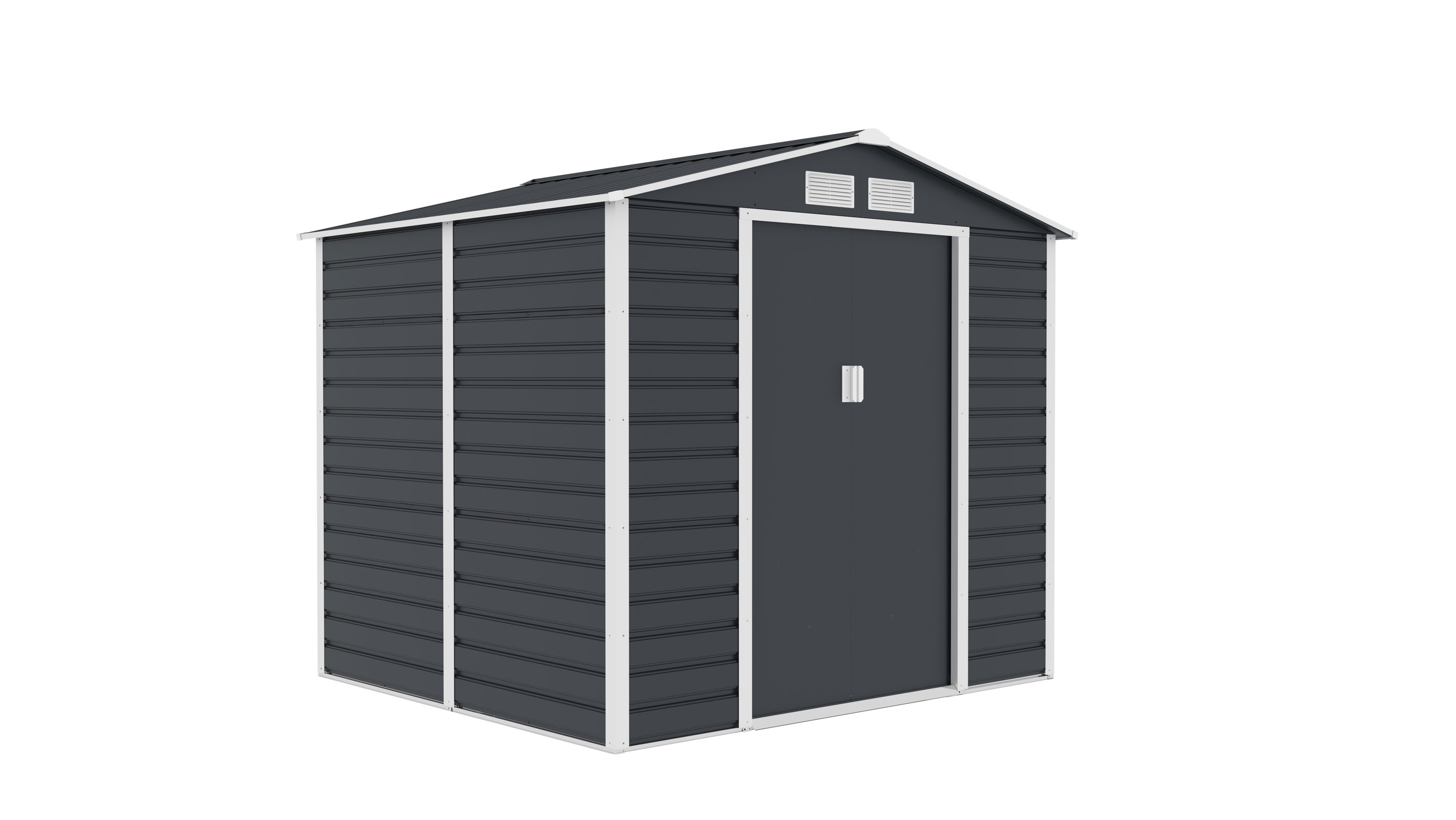 E-shop Záhradný domček G21 GAH 407 - 213 x 191 cm, antracitový GAH-407-ZNG-2S0