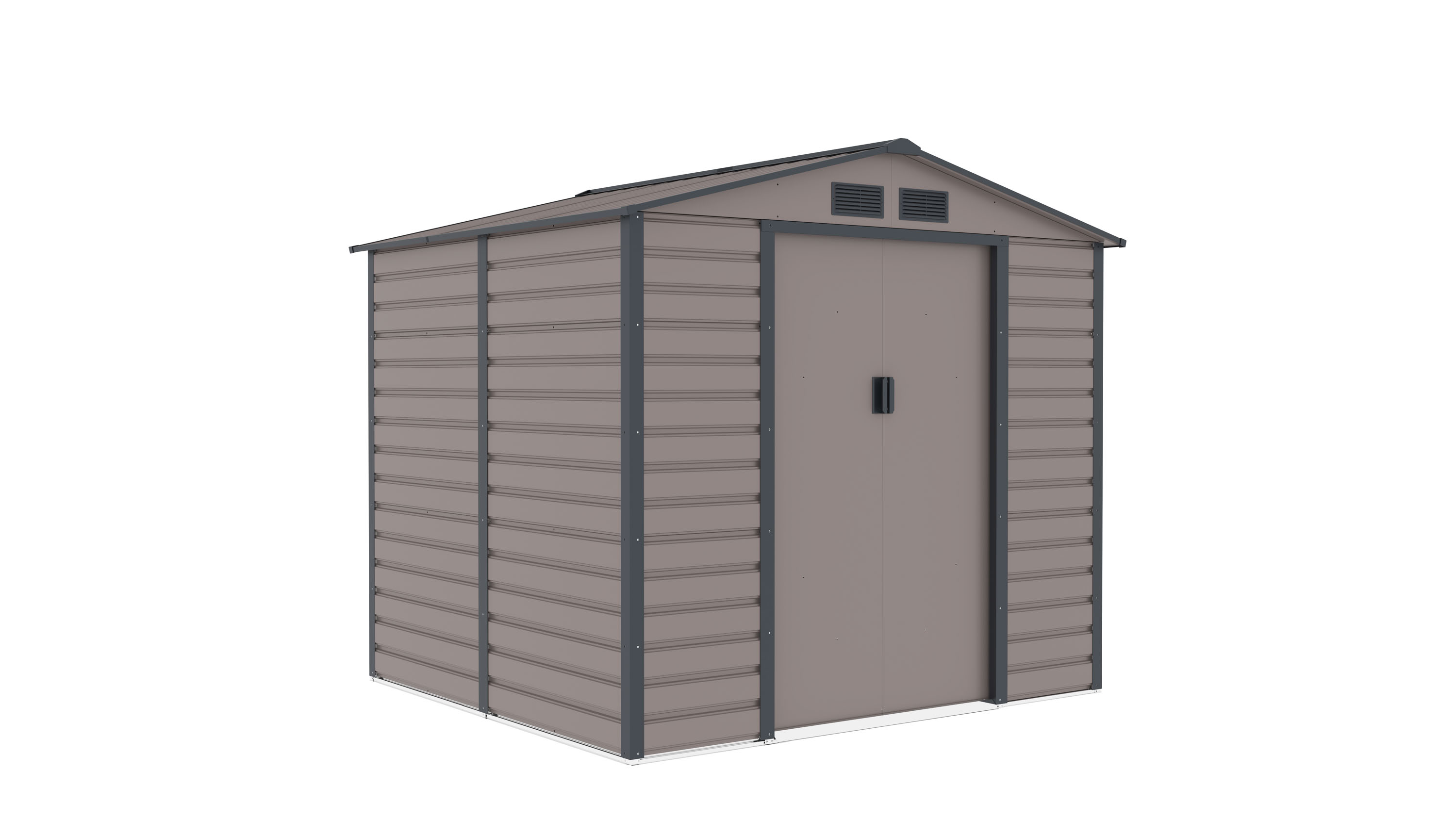 E-shop Záhradný domček G21 GAH 407 - 213 x 191 cm, šedý GAH-407-ZNWG-2S0