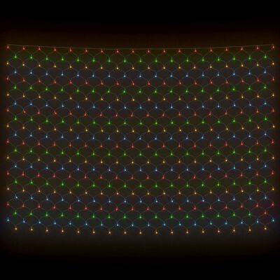E-shop vidaXL Vianočná svetelná sieť farebná 3x3 m 306 LED interiér exteriér