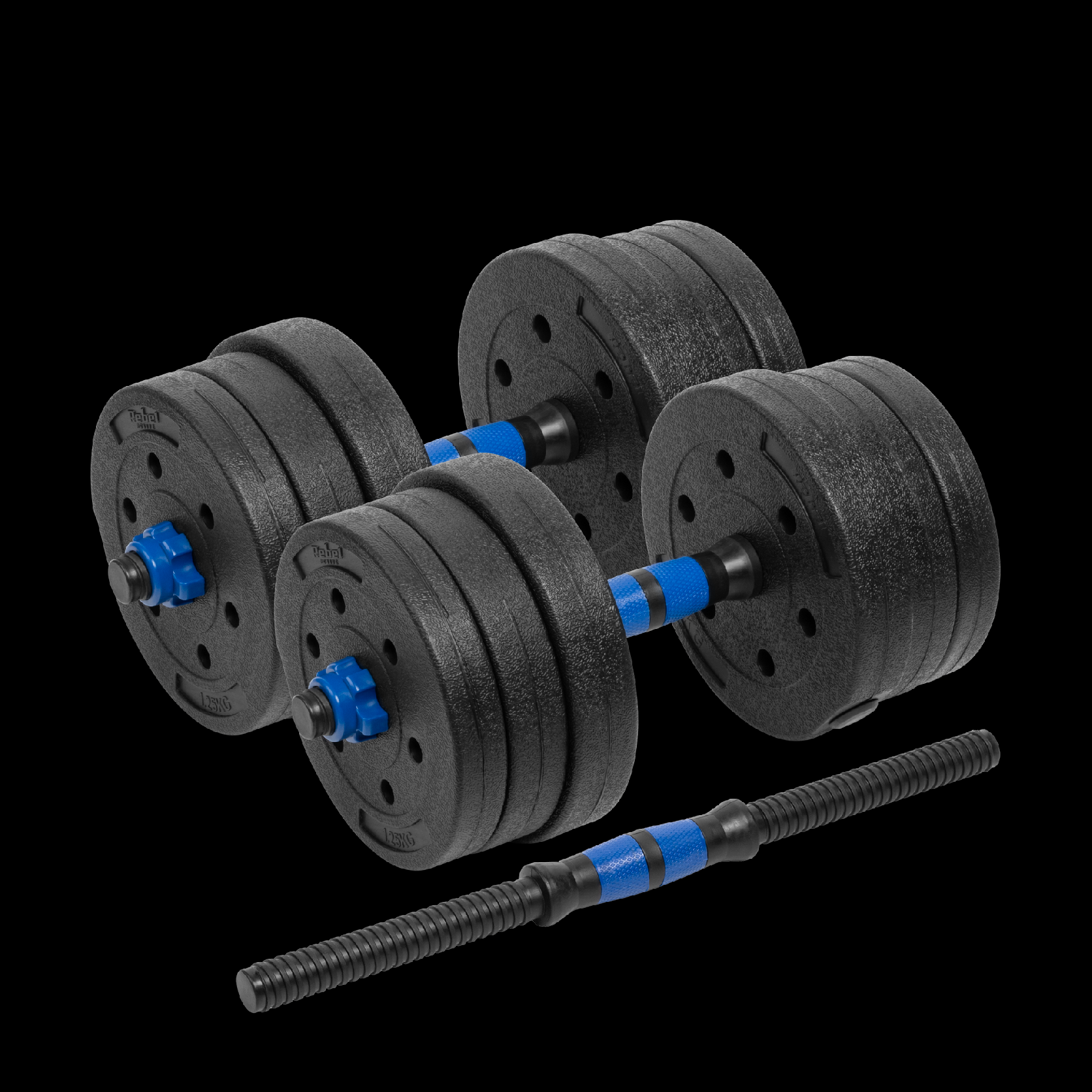 E-shop Nastavitelná bitumenová činka 2x10kg, REBEL ACTIVE RBA-2300