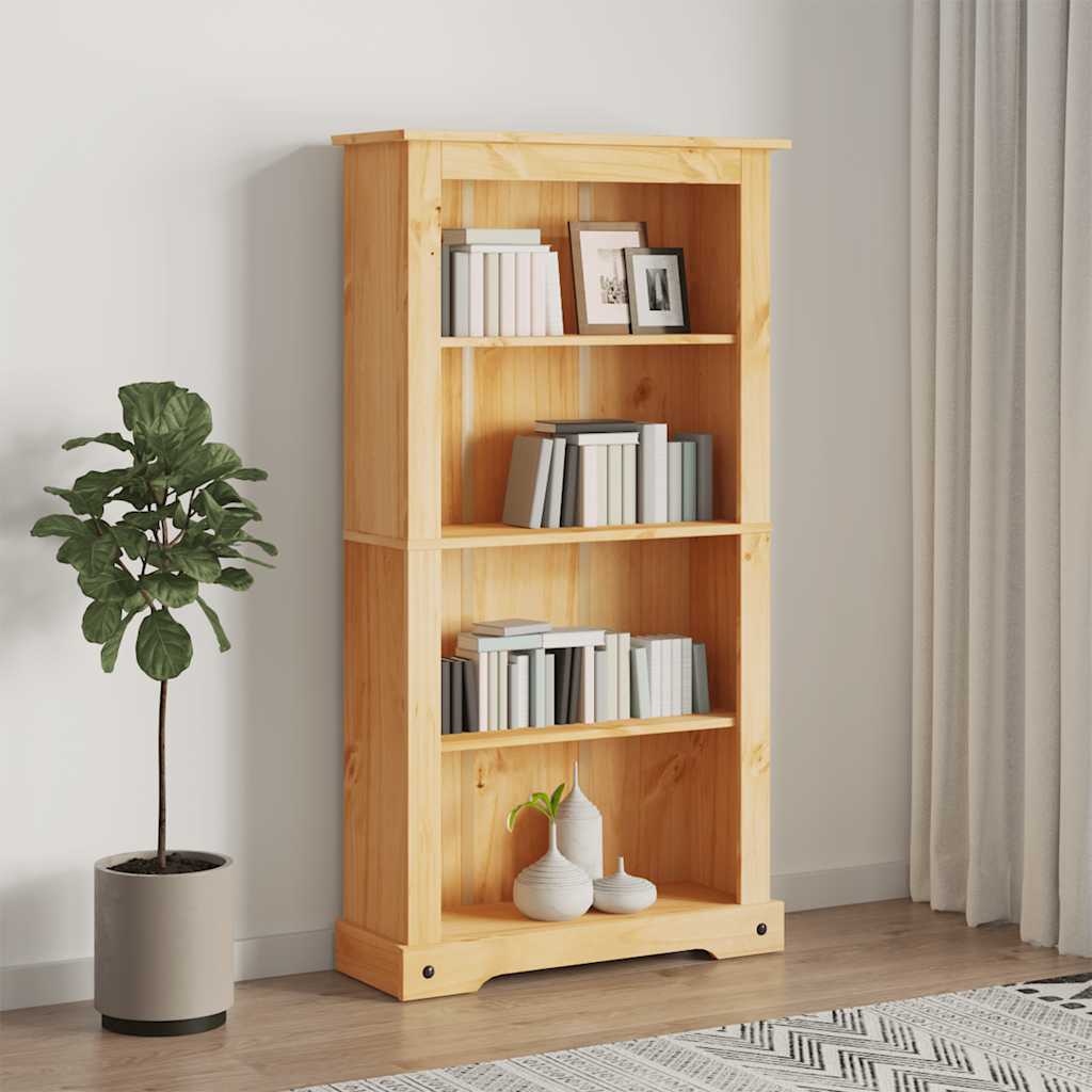 E-shop Multidom Knižnica, 4 poličky, mexická borovica Corona 80x29x150 cm