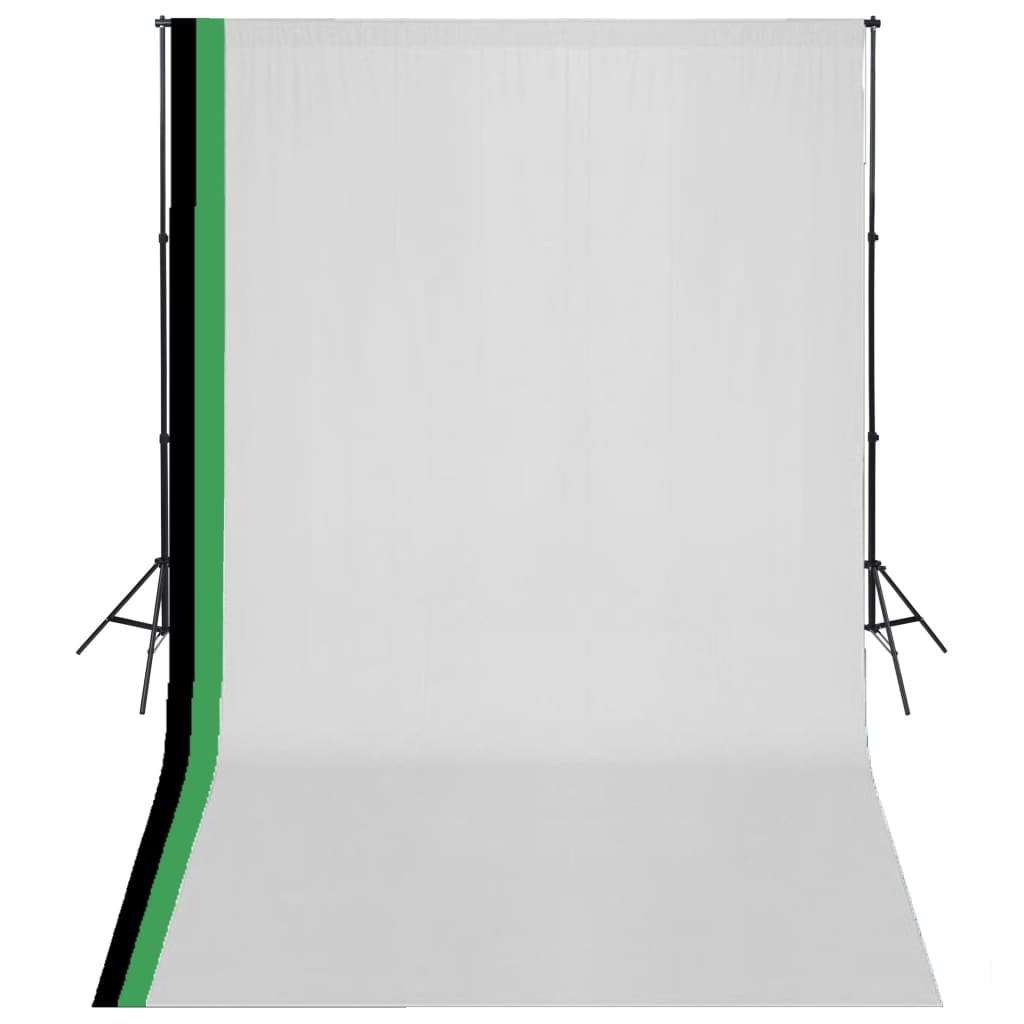 E-shop Multidom Fotografické vybavenie, 3 pozadia, bavlna,nastaviteľný rám 3x5m