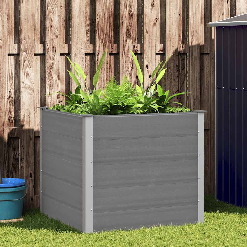 E-shop Multidom Vyvýšený záhradný záhon, WPC 100x100x91 cm, sivý