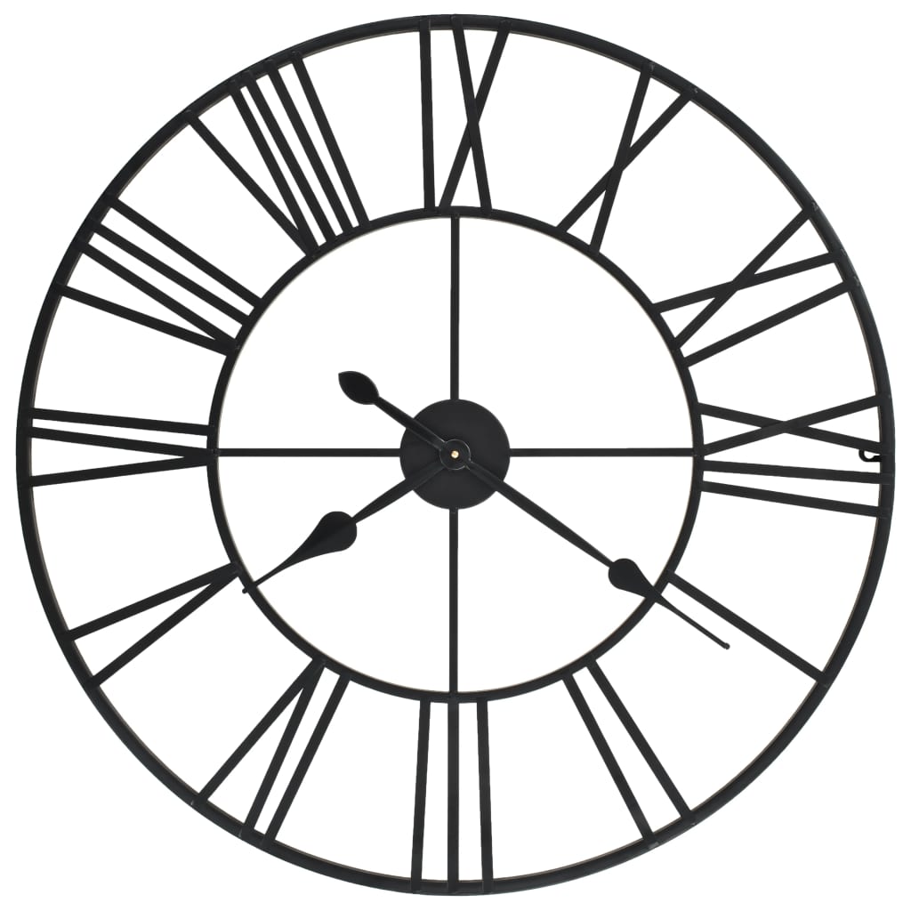 E-shop Multidom Vintage nástenné hodiny s pohonom Quartz, kovové, 80 cm, XXL