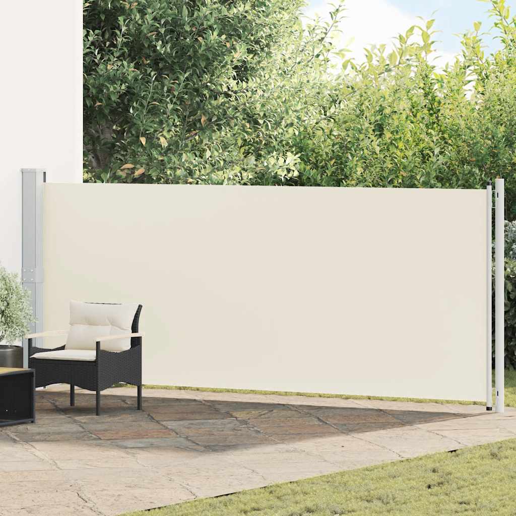 E-shop Multidom Zaťahovacia bočná markíza na terasu 600x160 cm, krémová