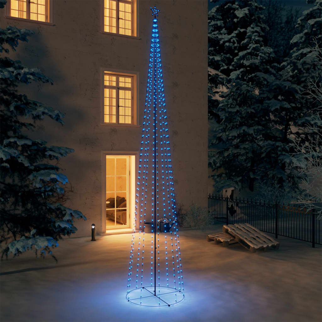 E-shop Multidom Vianočný stromček, kužeľ, 752 LED, modré svetlo 160x500 cm