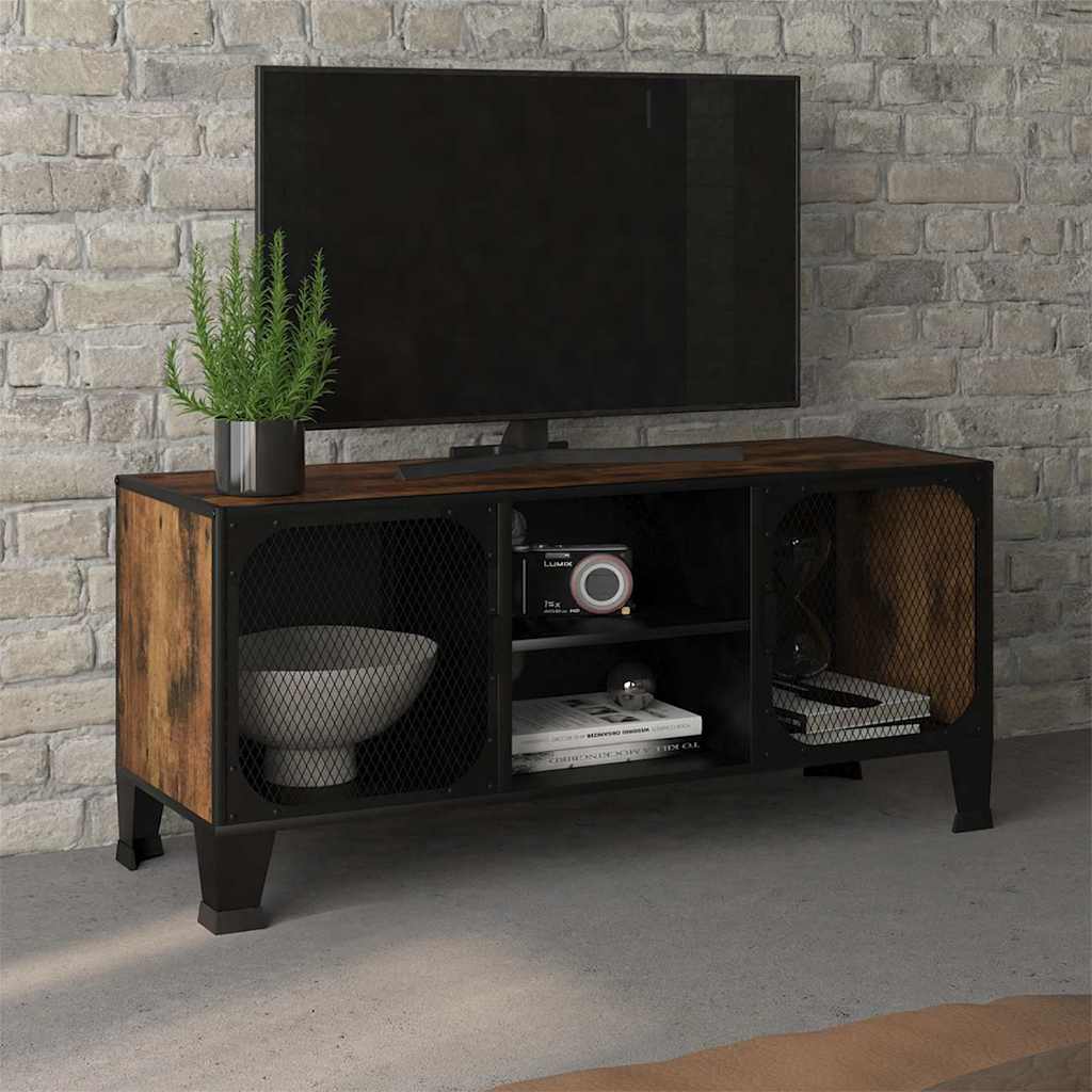 E-shop Multidom TV skrinka hnedá 105x36x47 cm kov a MDF