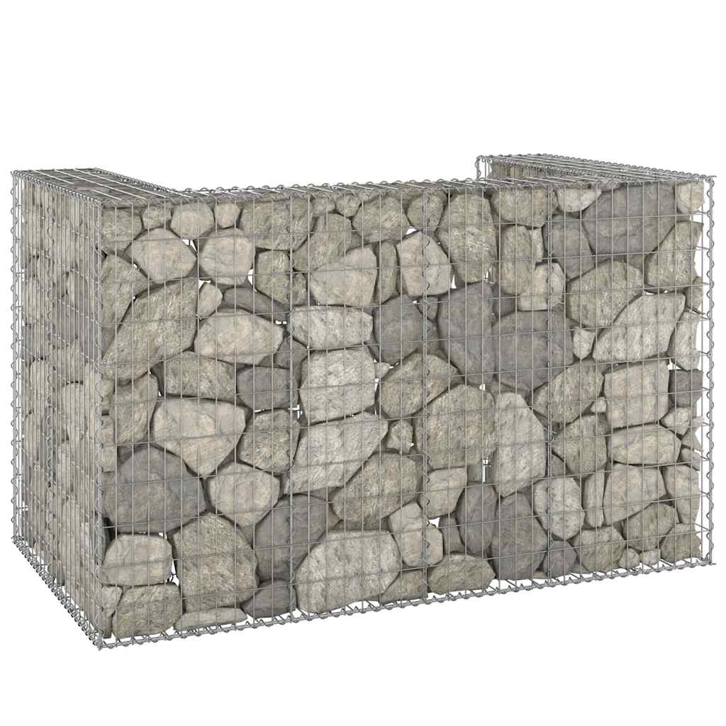 E-shop Multidom Gabiónová stena na odpadkové koše, oceľ 180x100x110 cm