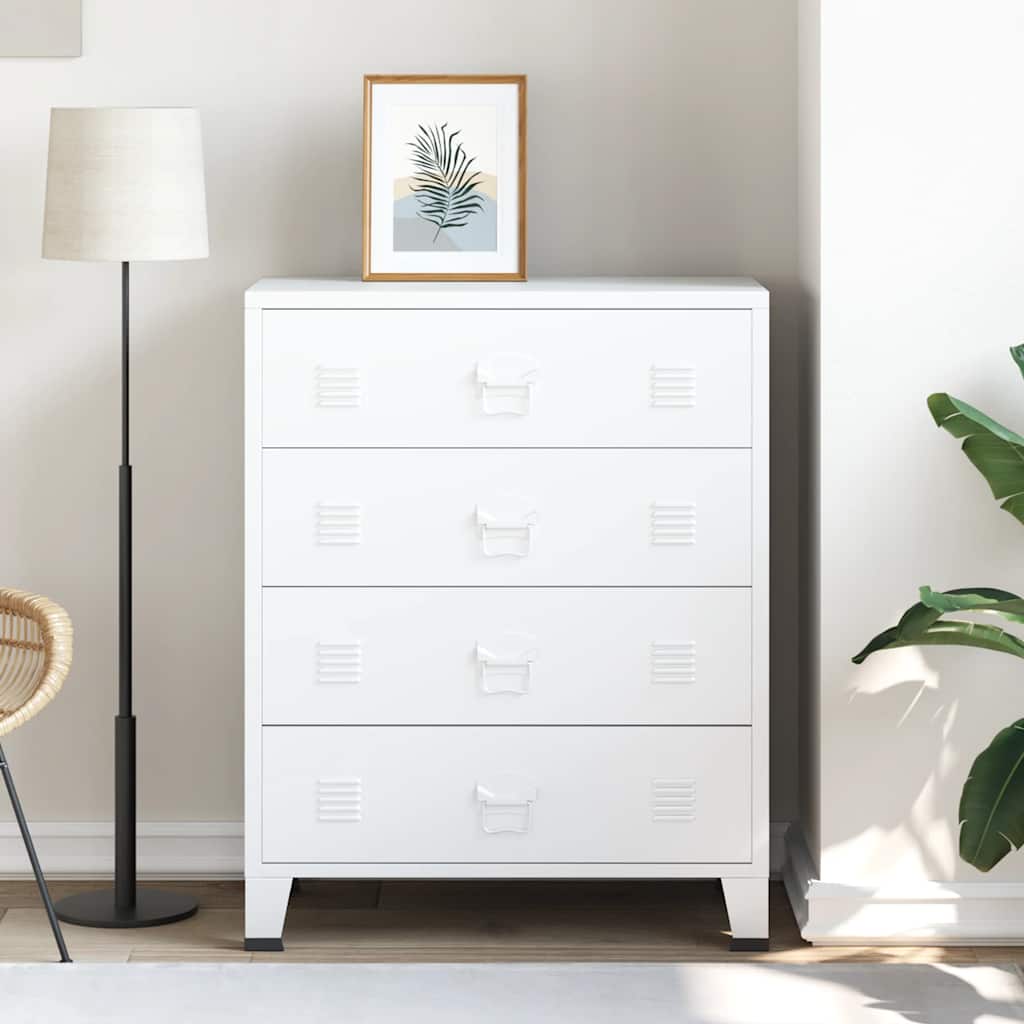 E-shop Multidom Industriálna zásuvková skrinka biela 78x40x93 cm kovová
