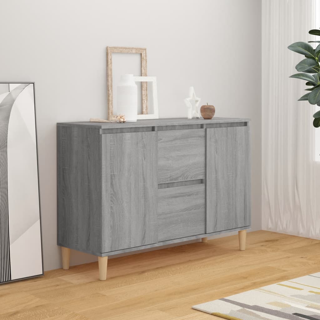 E-shop Multidom Komoda sivý dub sonoma 101x35x70 cm kompozitné drevo