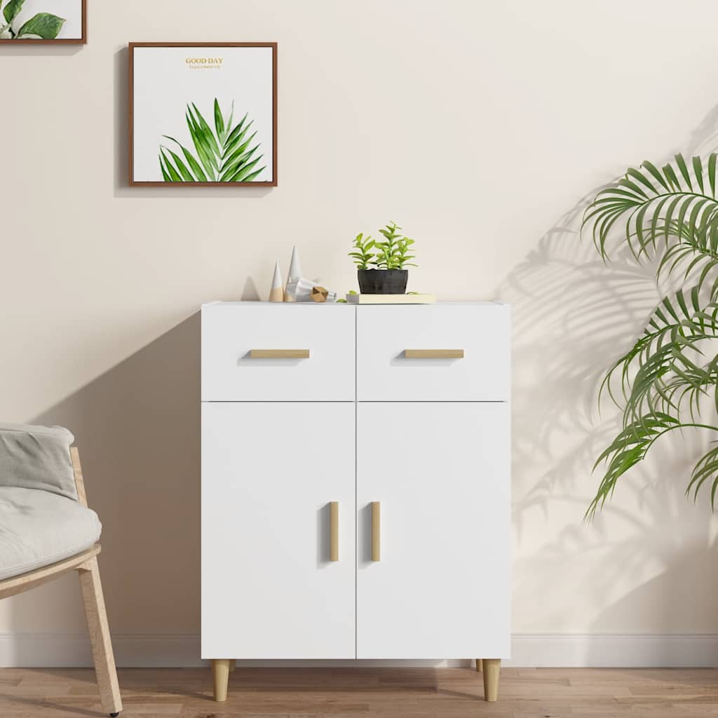 E-shop Multidom Komoda biela 69,5x34x89 cm spracované drevo