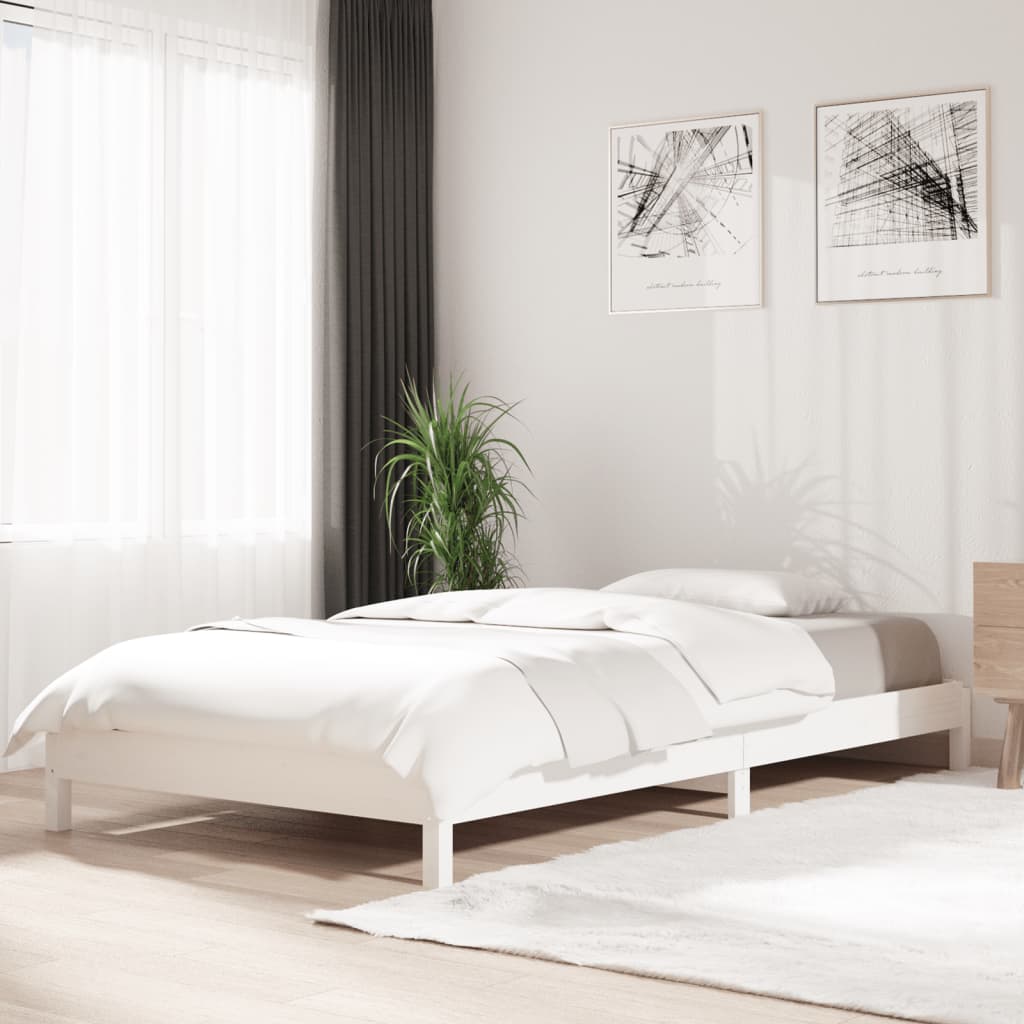 E-shop Multidom Stohovateľná posteľ biela 90x190 cm borovicový masív