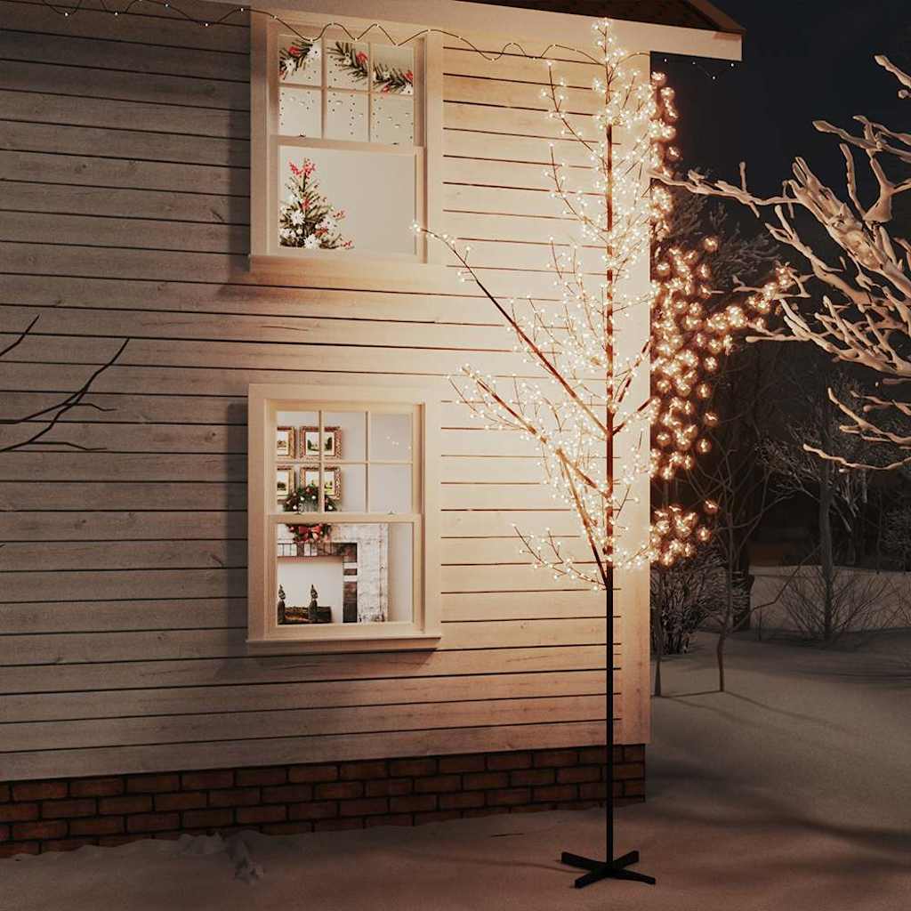 Multidom Kvitnúca čerešňa LED strom teplá biela 672 LED 400 cm