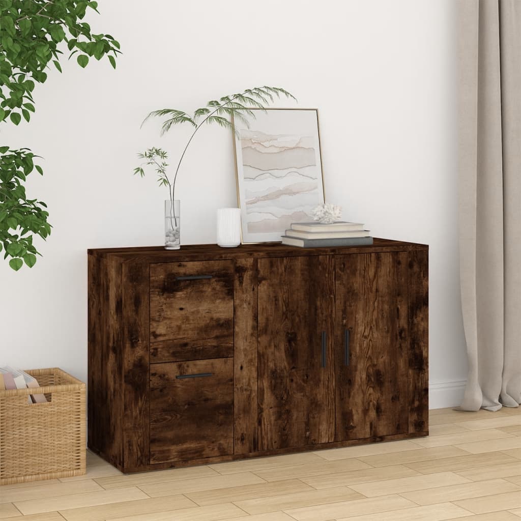 E-shop Multidom Komoda dymový dub 100x33x59,5 cm spracované drevo