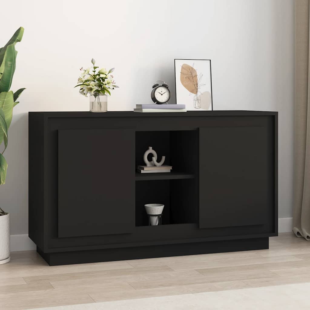 E-shop Multidom Komoda čierna 102x35x60 cm spracované drevo
