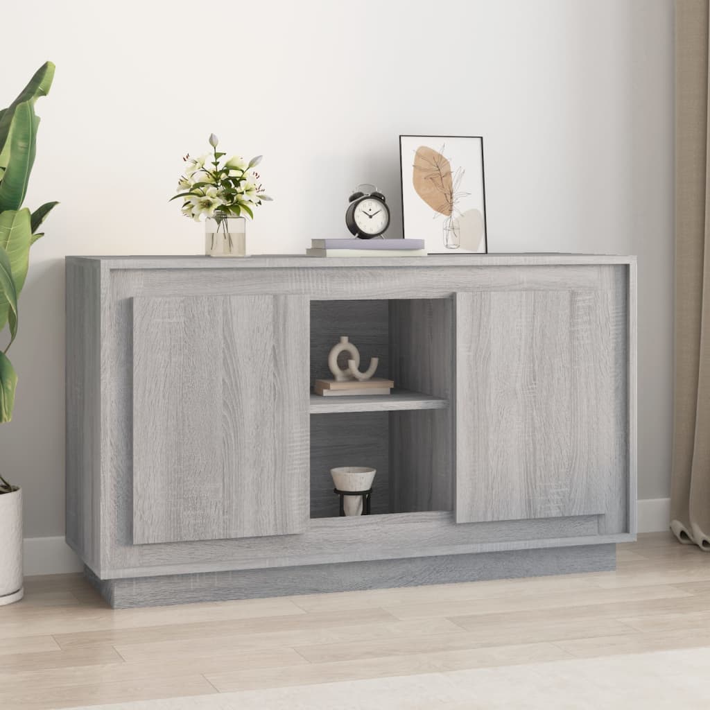 E-shop Multidom Komoda sivá sonoma 102x35x60 cm kompozitné drevo