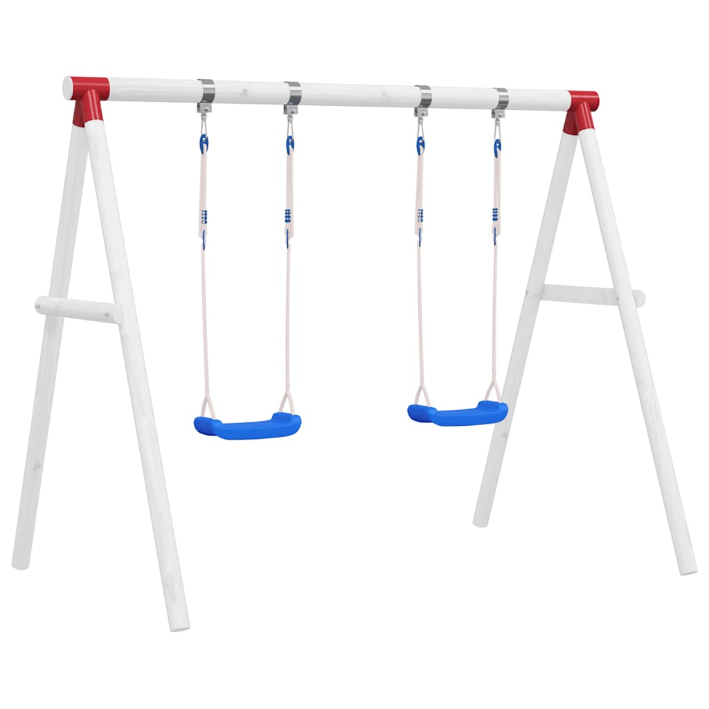 E-shop Multidom Sedadlá na hojdačku s lanami 2 ks modré 38x16 cm polyetylén