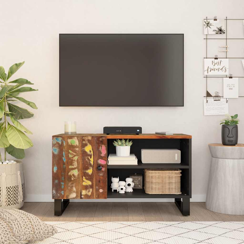 E-shop Multidom TV skrinka 80x33x46 cm recyklovaný masív a kompozitné drevo