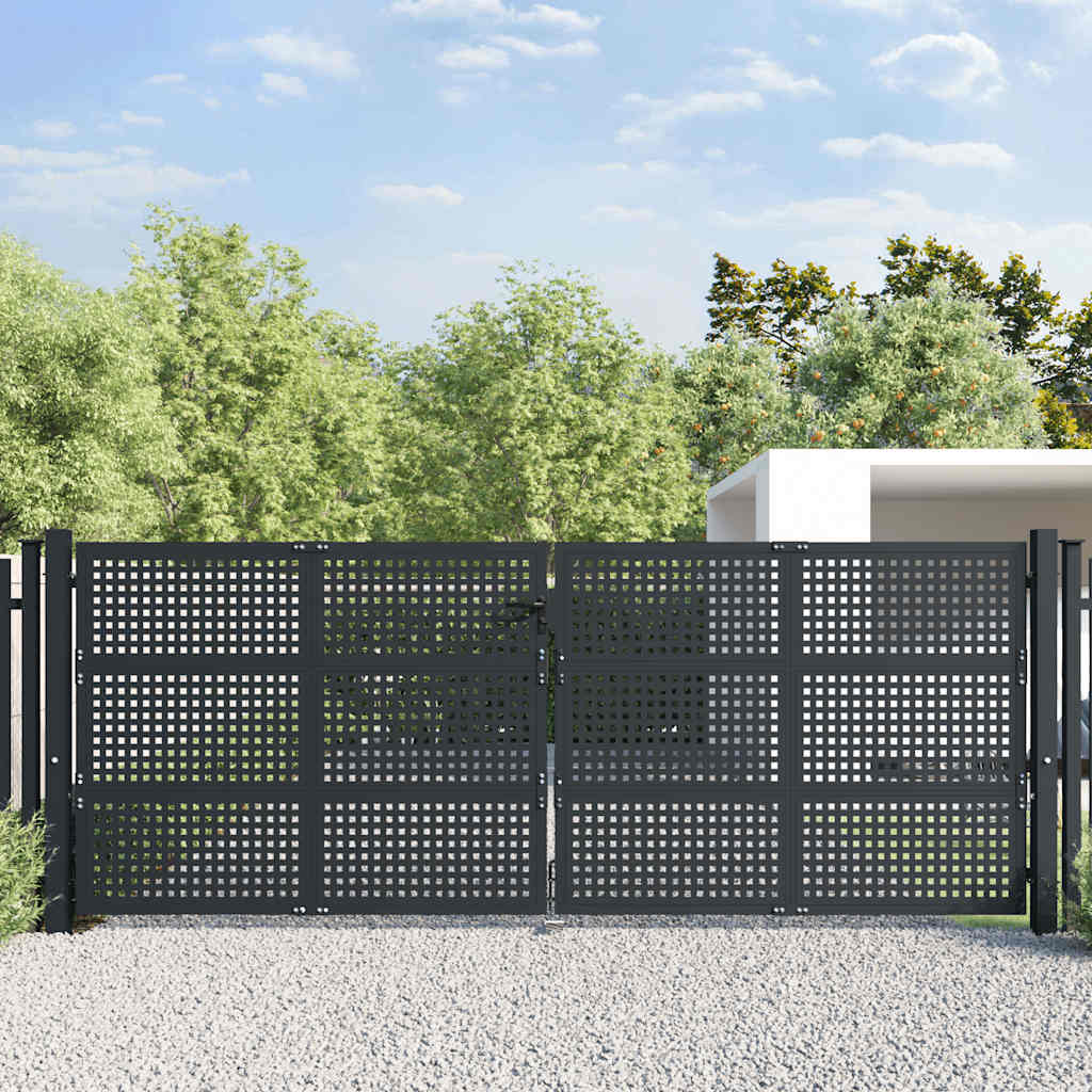E-shop Multidom Záhradná brána antracitová 400x150 cm oceľová