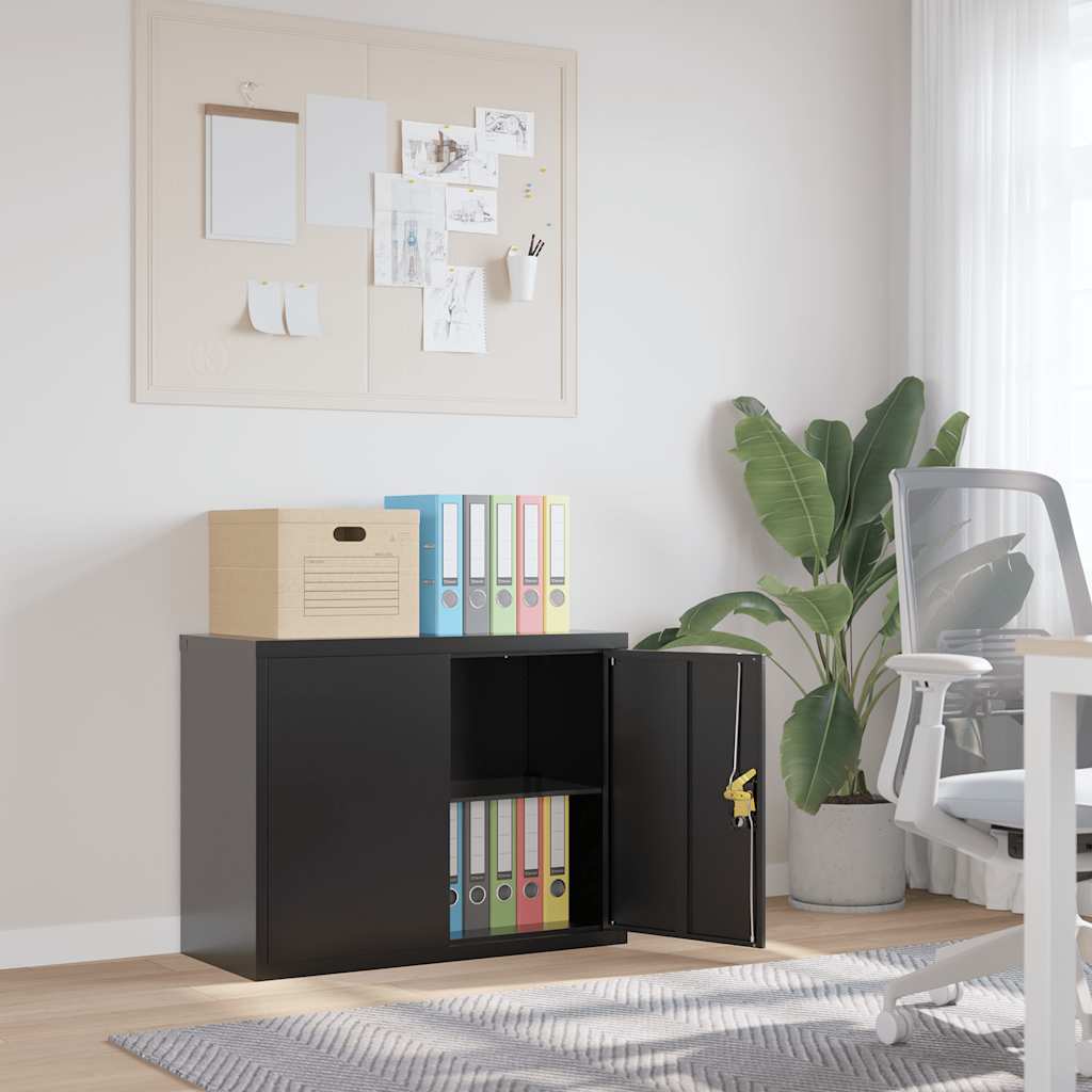 Multidom Kartotéka čierna 90x40x70 cm oceľová