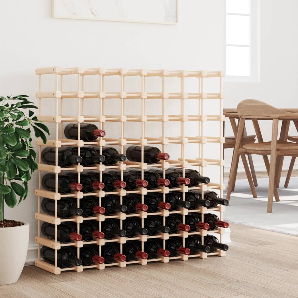 Multidom Stojan na víno na 72 fliaš 90,5x23x90,5 cm borovicový masív