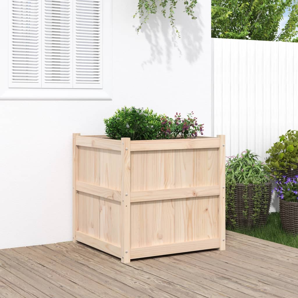 E-shop Multidom Záhradný kvetináč 70x70x70 cm borovicový masív