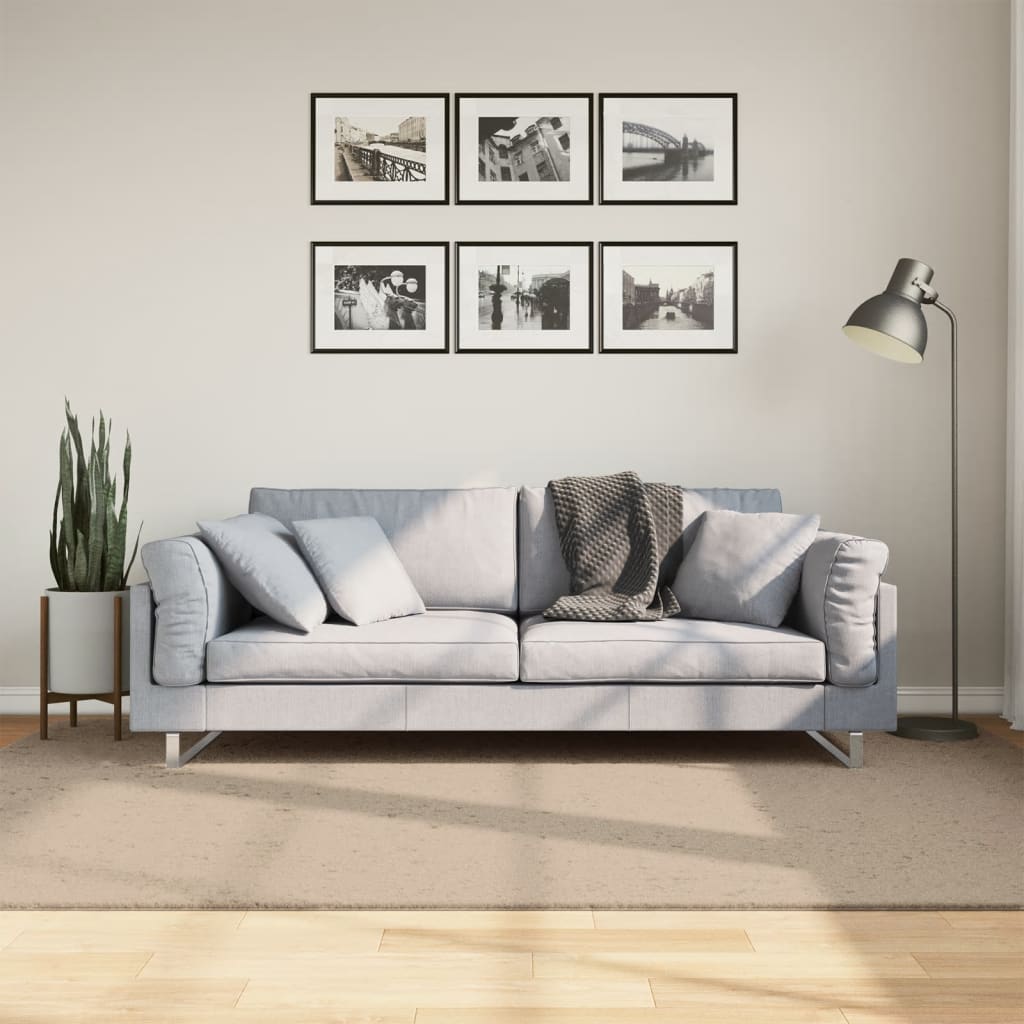 E-shop Multidom Koberec HUARTE s krátkym vlakom umývateľný pieskový 160x230 cm