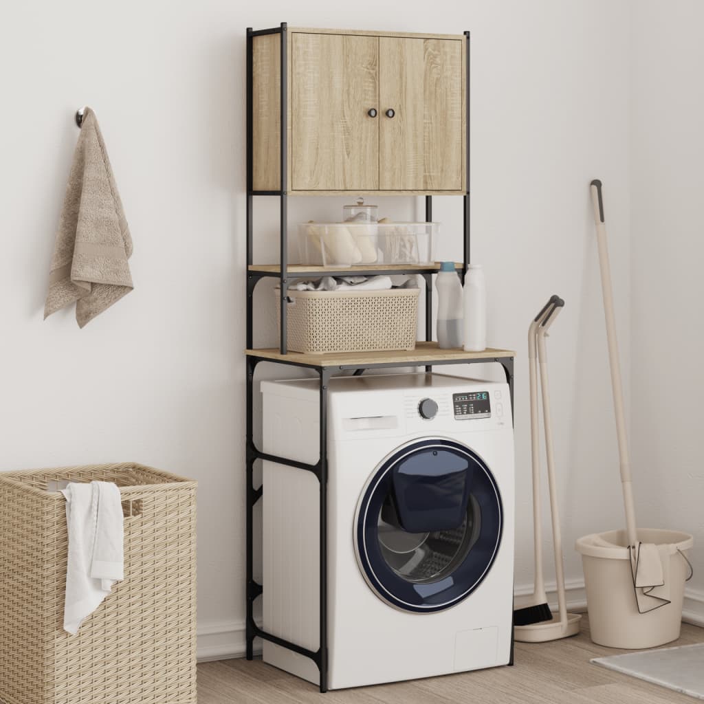 E-shop Multidom Skrinka na práčku dub sonoma 68x48,5x194 cm