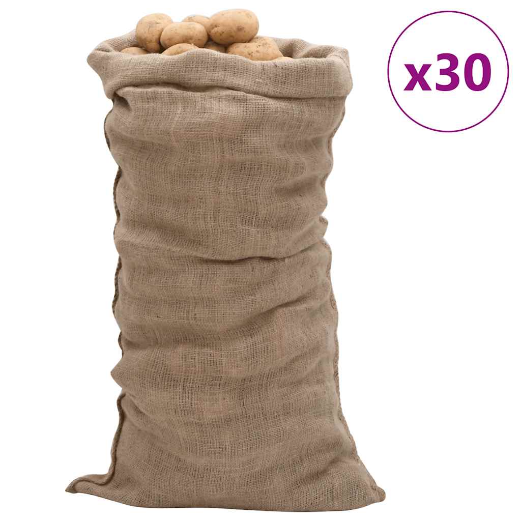 E-shop Multidom Jutové vrecia 30 ks 65x135 cm 100 % juta 220 gsm