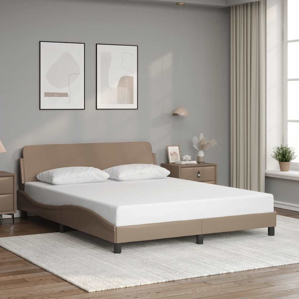 E-shop Multidom Rám postele Dover kapučínový 160x200 cm umelá koža