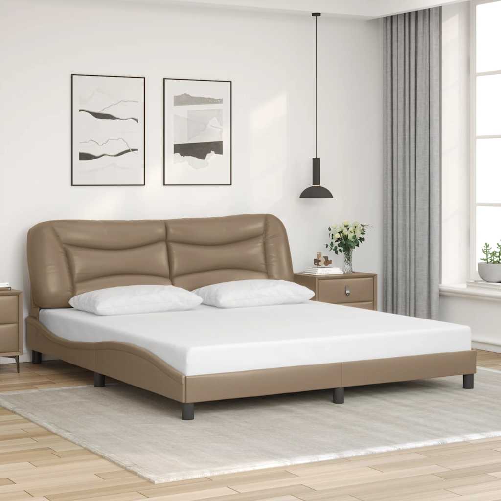E-shop Multidom Rám postele bez matraca Hvar kapučínový 180x200 cm umelá koža