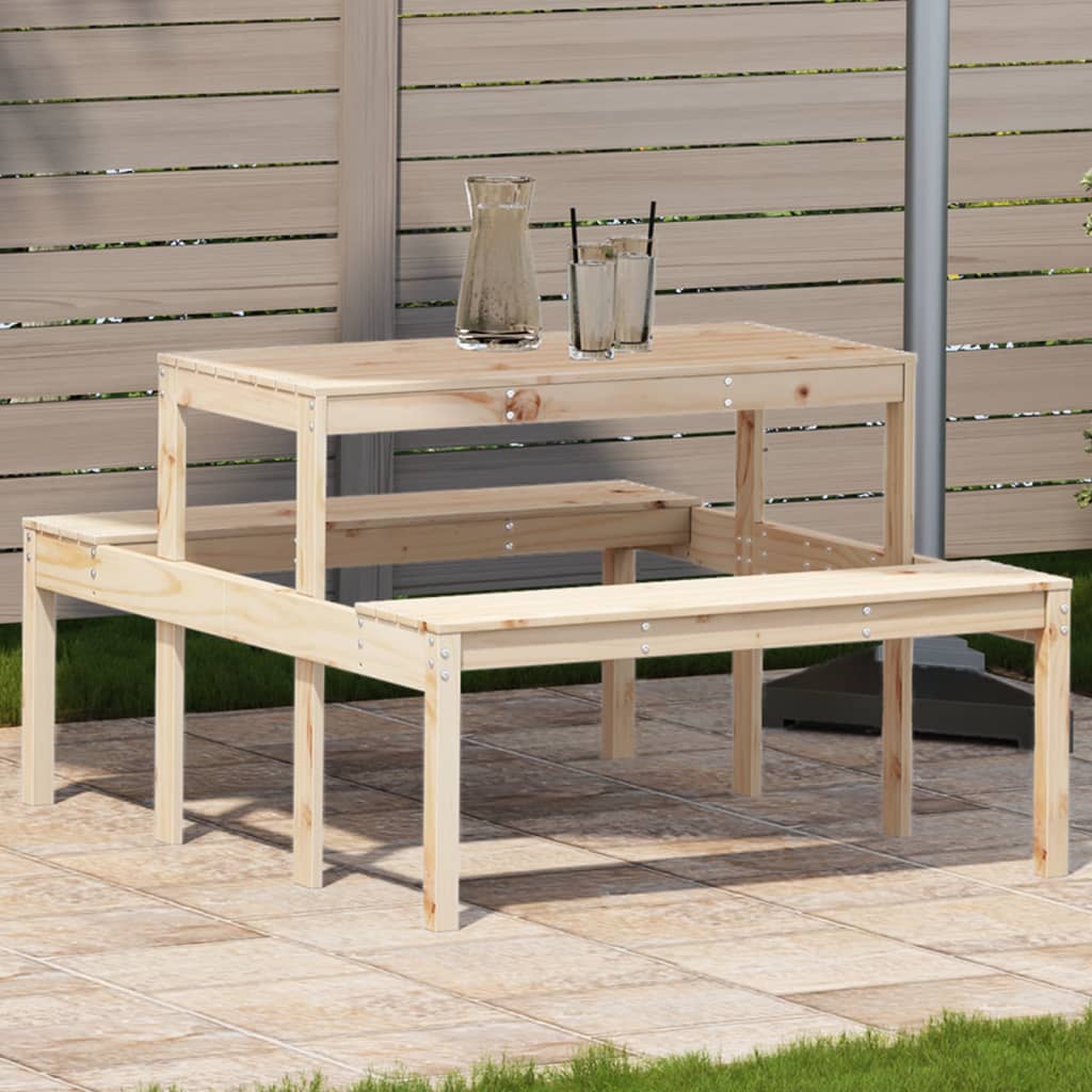 E-shop Multidom Piknikový stôl 110x134x75 cm borovicový masív