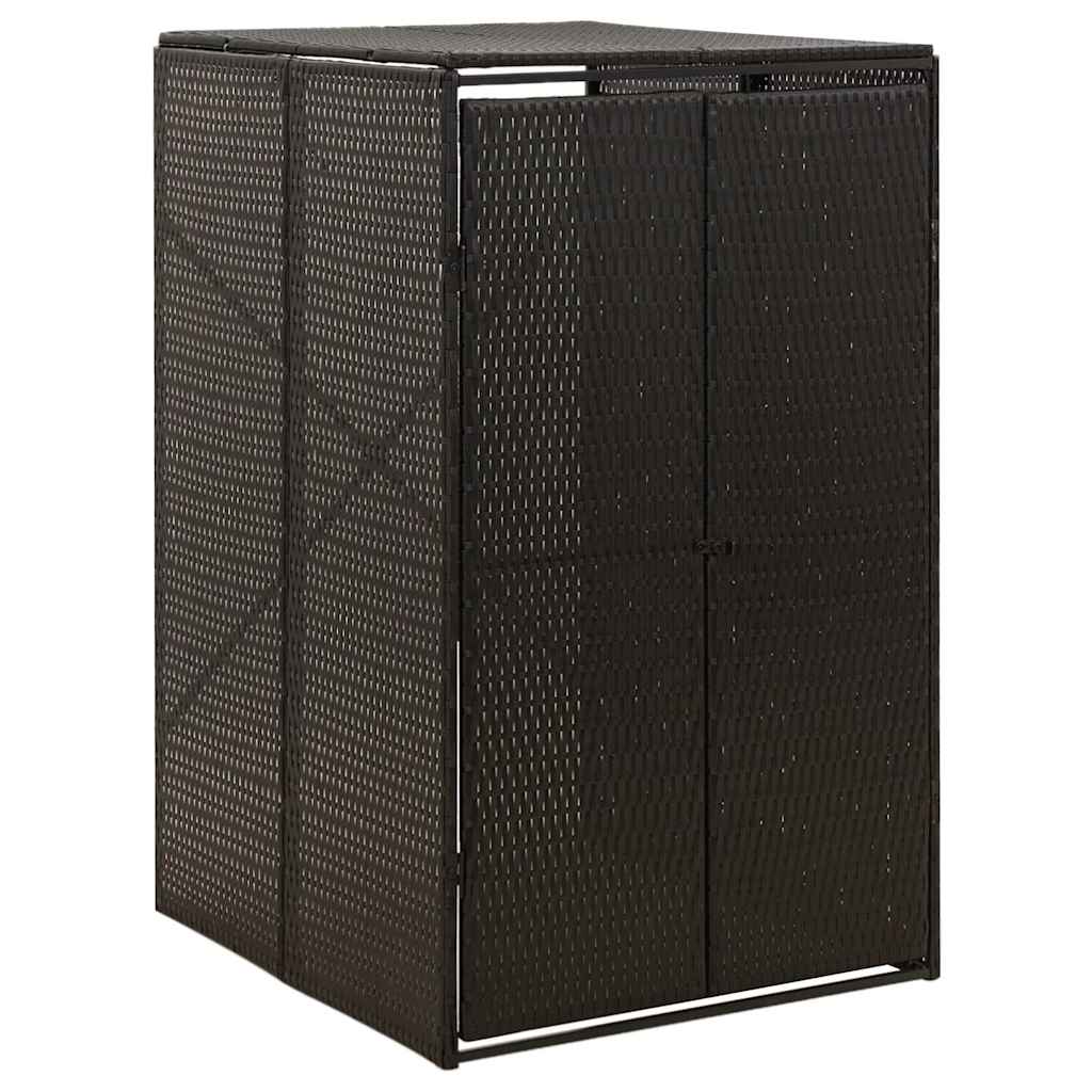 E-shop Multidom Ohrada na odpadkový kôš čierna 70x80x117 cm polyratan