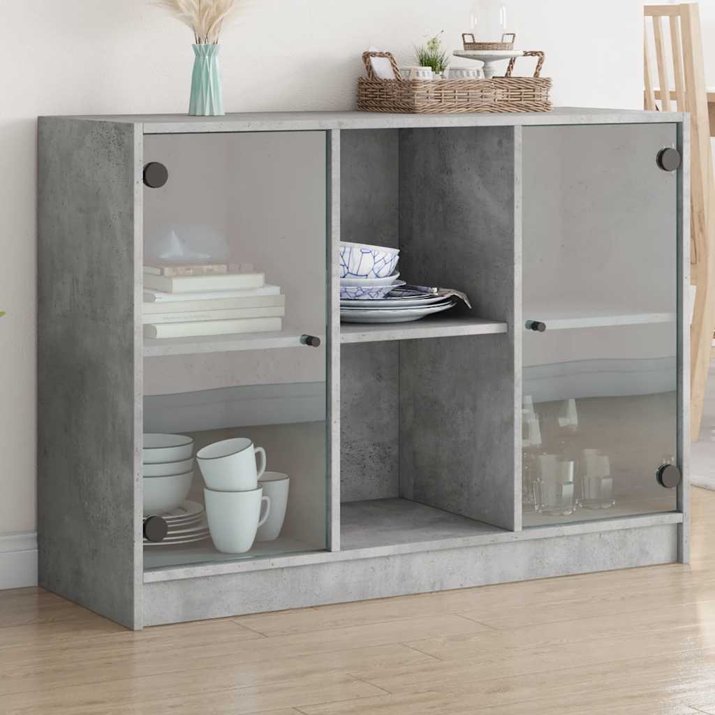 E-shop Multidom Komoda betónovo sivá 102x37x75,5 cm kompozitné drevo