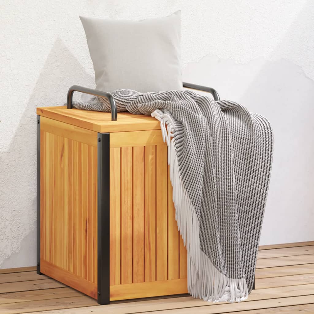E-shop Multidom Vonkajší box na vankúše 45x45x45/53 cm masívna akácia a oceľ