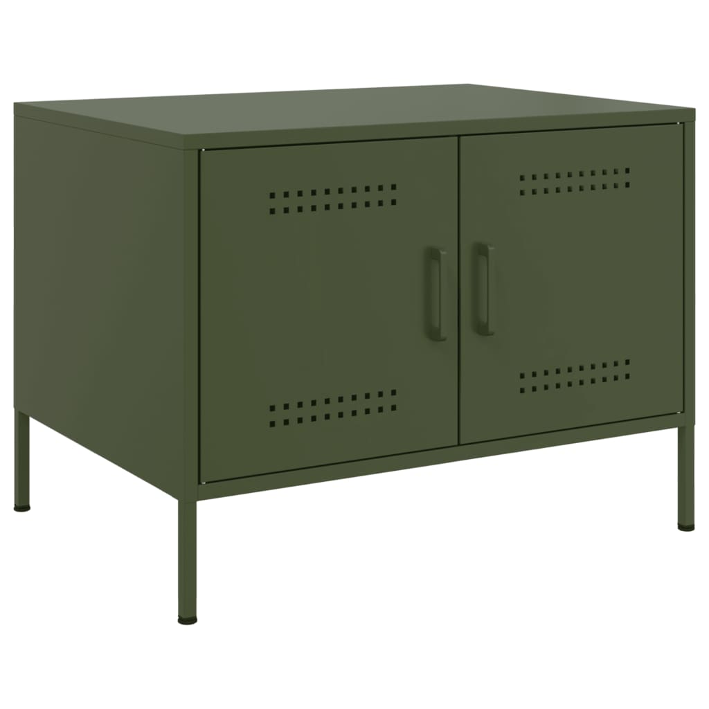 E-shop Multidom Konferenčný stolík olivový 68x50x50,5 cm oceľ
